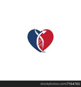 Human nature DNA and genetic logo design.