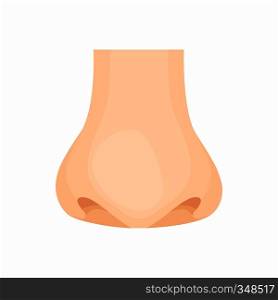 Human nose icon in cartoon style on a white background. Human nose icon in cartoon style