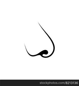 human nose logo black icon vector design