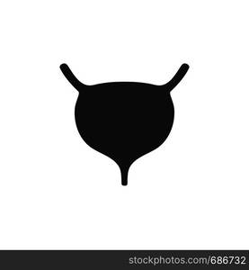 Human organ. Bladder icon on a white background. Isolated vector illustration