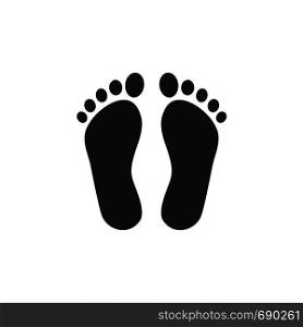Human organ. Feet icon on a white background. Isolated vector illustration