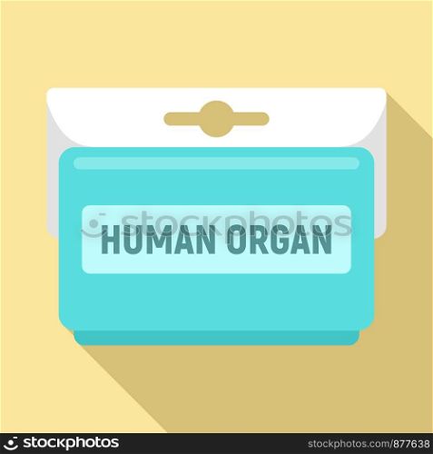 Human organ pack icon. Flat illustration of human organ pack vector icon for web design. Human organ pack icon, flat style