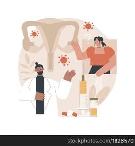 Human papillomavirus treatment abstract concept vector illustration. Human papillomavirus medication, HPV treatment, immune system response, relieve symptoms, removing cells abstract metaphor.. Human papillomavirus treatment abstract concept vector illustration.
