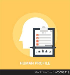 human profile icon concept. Abstract vector illustration of human profile icon concept