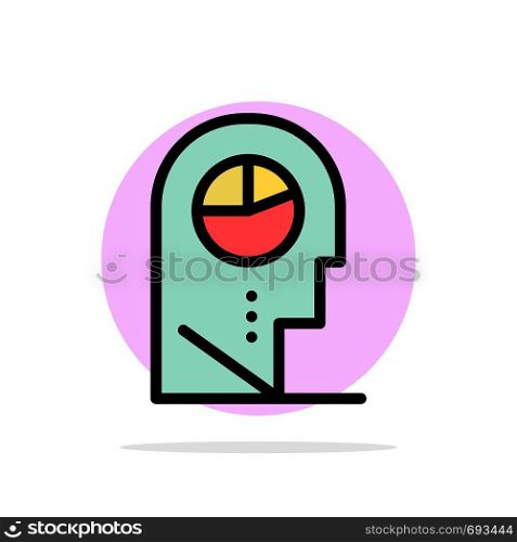 Human, Profile, Man, Hat Abstract Circle Background Flat color Icon