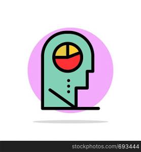 Human, Profile, Man, Hat Abstract Circle Background Flat color Icon