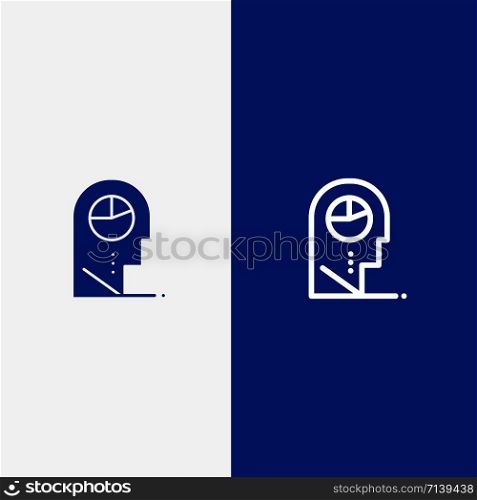 Human, Profile, Man, Hat Line and Glyph Solid icon Blue banner Line and Glyph Solid icon Blue banner