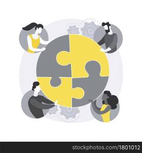Human relations abstract concept vector illustration. Career success, public relations, businessman handshake, team building, cooperation participation, human resources, company abstract metaphor.. Human relations abstract concept vector illustration.