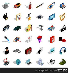 Human resource icons set. Isometric style of 36 human resource vector icons for web isolated on white background. Human resource icons set, isometric style