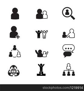 human resource management icons set
