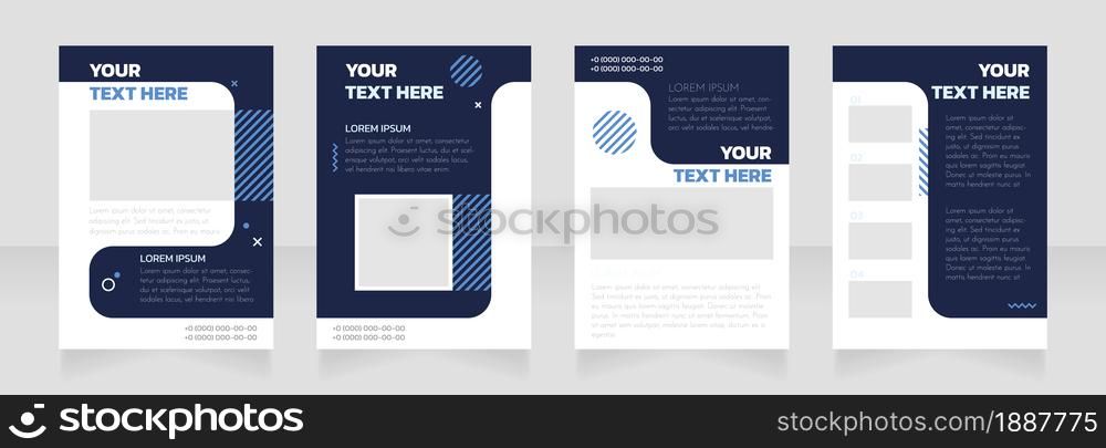 Human resources agency blank brochure layout design. Service info. Vertical poster template set with empty copy space for text. Premade corporate reports collection. Editable flyer paper pages. Human resources agency blank brochure layout design