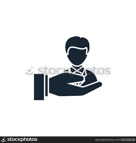 Human resources creative icon filled multicolored Vector Image