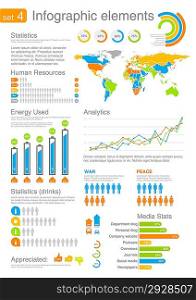 Human resources Infographics elements with icons. For business and finance reports, statistics, diagram graph