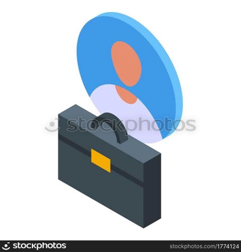 Human resources manager icon. Isometric of Human resources manager vector icon for web design isolated on white background. Human resources manager icon, isometric style