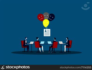 Human Resources, Recruitment Concept documents cards and posters. Vector illustration HR, hiring, application form for employment, Looking for atitiut