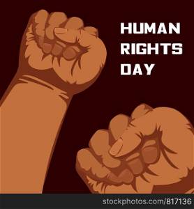 Human rights day concept background. Cartoon illustration of human rights day vector concept background for web design. Human rights day concept background, cartoon style