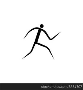 Human running vector logo template character for health Business