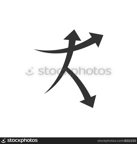 Human Shape Arrow Logo Template Illustration Design. Vector EPS 10.