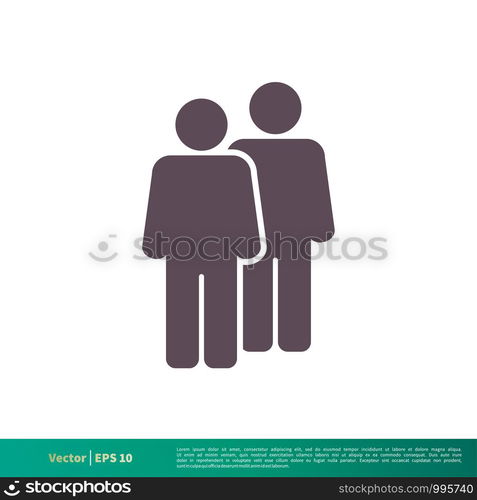 Human Shape, People, Crowd icon Vector Logo Template Illustration Design. Vector EPS 10.