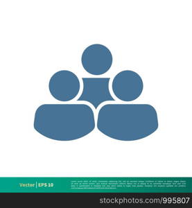 Human Shape, People, Crowd icon Vector Logo Template Illustration Design. Vector EPS 10.