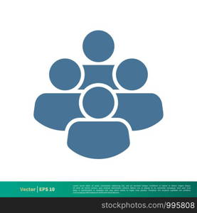 Human Shape, People, Crowd icon Vector Logo Template Illustration Design. Vector EPS 10.