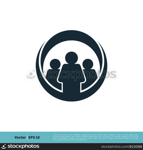 Human Shape Teamwork Icon Vector Logo Template Illustration Design. Vector EPS 10.