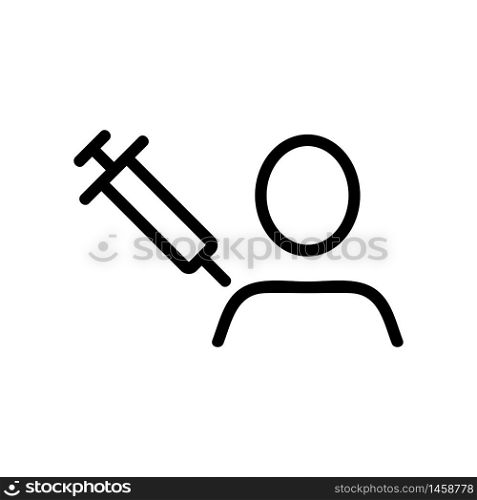 human shoulder injection icon vector. human shoulder injection sign. isolated contour symbol illustration. human shoulder injection icon vector outline illustration