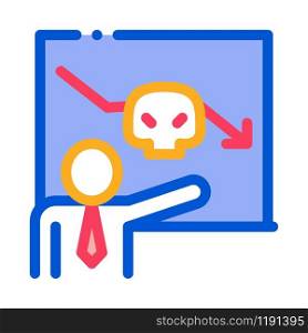 Human Skull Board Icon Vector. Outline Human Skull Board Sign. Isolated Contour Symbol Illustration. Human Skull Board Icon Vector Outline Illustration