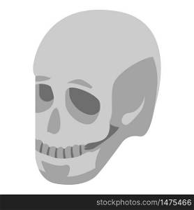 Human skull icon. Isometric of human skull vector icon for web design isolated on white background. Human skull icon, isometric style