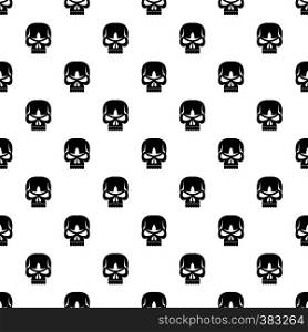 Human skull pattern. Simple illustration of human skull vector pattern for web. Human skull pattern, simple style