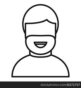 Human smiling icon outline vector. Happy person. Team smile. Human smiling icon outline vector. Happy person