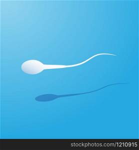 Human sperm cell and male fertility. Vector illustration