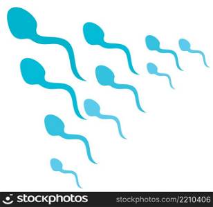 Human sperms attack vector illustration