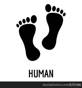 Human step icon. Simple illustration of human step vector icon for web. Human step icon, simple style.