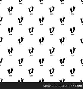 Human step pattern seamless vector repeat geometric for any web design. Human step pattern seamless vector