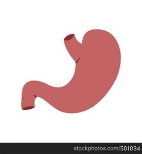 Human stomach icon in flat style isolated on white background. Human stomach icon