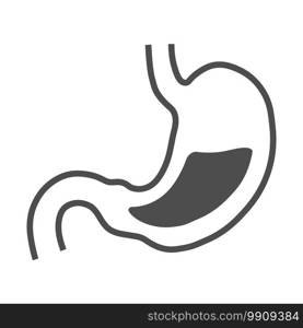 Human stomach isolated icon. Digestive system . Template for your design. Human stomach isolated icon.
