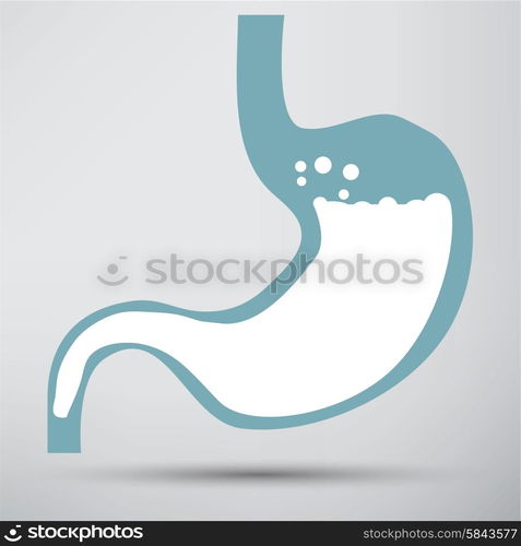 Human stomach symbol