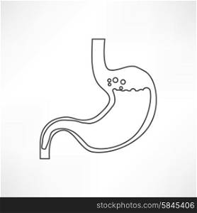 Human stomach symbol