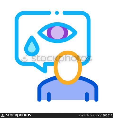 human tears icon vector. human tears sign. color symbol illustration. human tears icon vector outline illustration