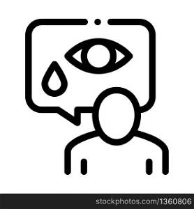 human tears icon vector. human tears sign. isolated contour symbol illustration. human tears icon vector outline illustration