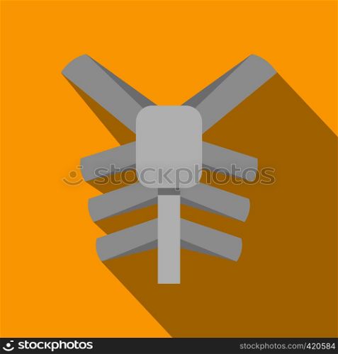 Human thorax icon. Flat illustration of human thorax vector icon for web. Human thorax icon, flat style