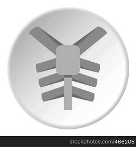 Human thorax icon in flat circle isolated on white background vector illustration for web. Human thorax icon circle