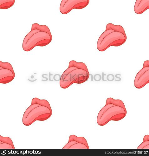 Human tongue pattern seamless background texture repeat wallpaper geometric vector. Human tongue pattern seamless vector