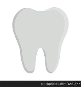 Human tooth cartoon icon isolated on white background. Teeth protection, oral care, dental health concept. Vector illustration for any design.
