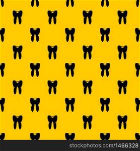 Human tooth pattern seamless vector repeat geometric yellow for any design. Human tooth pattern vector