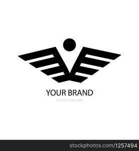 human wing illustration logo vector