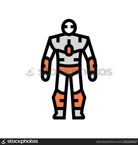 humanoid robot color icon vector. humanoid robot sign. isolated symbol illustration. humanoid robot color icon vector illustration