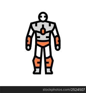 humanoid robot color icon vector. humanoid robot sign. isolated symbol illustration. humanoid robot color icon vector illustration