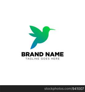 humming bird logo design template vector illustration icon element - vector. humming bird logo design template vector illustration icon element